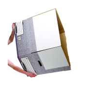 Archívna škatuľa so sklápacím vekom Fellowes BANKERS BOX sivá/biela