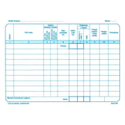 Záznam o prevádzke mot.vozidla osob.dopravy A5 blok 60 list