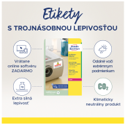 Etikety odolné na špeciálne použitie s trojnásobnou lepivosťou Avery 45,7x25,4mm biele