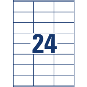 Etikety univerzálne 70x36mm Avery A4 25+5 hárkov