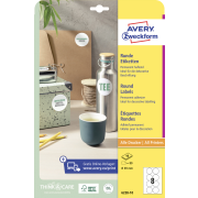 Etikety univerzálne kruhové 69mm Avery A4 10 hárkov