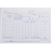 Záznam o prev.vozidla os.dopravy A5,100 listov blok