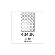 Etikety Rayfilm 40mm kruhové oranžové fluorescentné R01334040KA, 100 hárkov