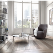 Konferenčný stolík Chic CR40, p 80cm, v 25cm, tvrdené sklo, kovový rám čierny