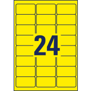Etikety Avery odnímateľné 63,5x33,9 mm, žlté