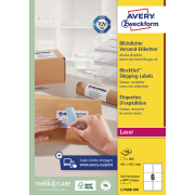 Etikety na zásielky 99,1x93,1mm Avery A4 100 hárkov, laser