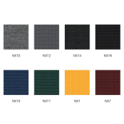 Konferenčný stolík Vancouver Oto, valec, mliečne trvdené sklo, p 54 cm, látka Next NX-14 tmavosivá