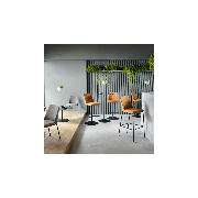 Barová stolička Chic, výška sedu 79 cm, rám čierny, látka Next NX-12 sivá