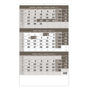 Nástenný kalendár 3-mesačný sivý 31,5 x 45 cm 2026