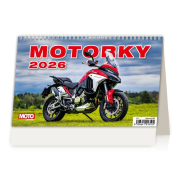 Stolový kalendár riadkový 22,6x13,9 cm - Motorky 2026