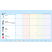 Stolový kalendár riadkový 22,6x13,9 cm - Týždenný rodinný plánovací 2026