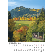 Nástenný kalendár 24 x 34 cm Krásy slovenskej prírody 2026