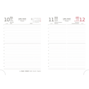 Diár Flip denný B6 12x16,5cm - čierno/modrý 2026