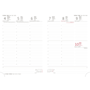 Diár Print classic týždenný B5 17x24cm anglická červená 2026