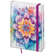 Diár Vario týždenný A5 14,3x20,5 cm s gumičkou Mystic 2026