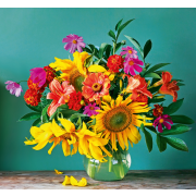 Nástenný kalendár Kytice - viazanka 12 x 48 cm 2026