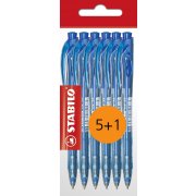 Guľôčkové pero STABILO Liner 308 modré 5+1