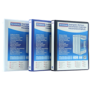 Zakladač 4-krúžkový prezentačný DONAU kartón/PP, A4/4RD/16, biely