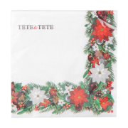 Vianočné servítky Spruce Frame 33x33 cm, 20ks