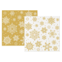Vianočné servítky Snowflakes gold-white 40x40 cm, 12ks