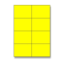 Etikety univerzálne A4 105x74mm žlté 100 hárkov
