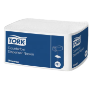 Obrúsky 1-vrstv. TORK Counterfold biele N1, 30x33cm, 300 ks