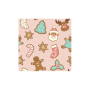 Vianočné servítky 3-vrstvové HARMONY 33x33cm Ružové vianoce 20 ks