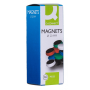 Magnety Q-CONNECT okrúhle, 20 mm, 10 ks, červene