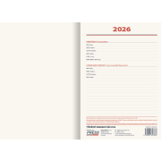 Diár týždenný B5 16,5 x 24,5 cm Manager 2026 - modrý