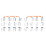 Stolový kalendár riadkový 30 x 12 cm - Pracovný veľký 2026