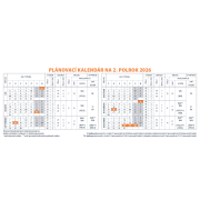 Stolový kalendár riadkový 30 x 12 cm - Pracovný veľký 2026