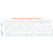 Stolový kalendár riadkový 30 x 12 cm - Pracovný veľký 2026