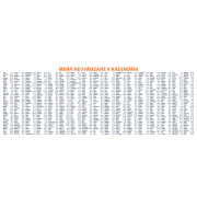 Stolový kalendár riadkový 30 x 12 cm - Pracovný veľký 2026