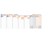 Stolový kalendár riadkový 30 x 12 cm - Pracovný veľký 2026