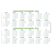 Stolový kalendár riadkový 21 x 15 cm - Pracovný malý 2026