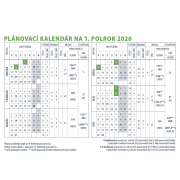 Stolový kalendár riadkový 21 x 15 cm - Pracovný malý 2026