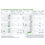 Stolový kalendár riadkový 21 x 15 cm - Pracovný malý 2026