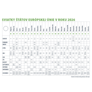 Stolový kalendár riadkový 21 x 15 cm - Pracovný malý 2026