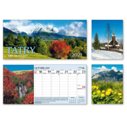 Stolový kalendár stĺpcový 29,7 x 13,8 cm - Tatry 2026