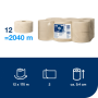 Toaletný papier 2-vrstvový TORK Advanced mini Jumbo natural T2, 12 ks
