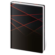 Zápisník Vario L 14,5 x 20,5 cm - BLACK DESIGN linajkový