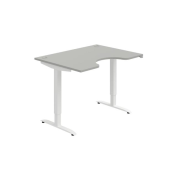 Pracovný stôl Motion Ergo, ZO, 2S, 120x70,5-120,5x90 cm, sivá/biela