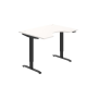 Pracovný stôl Motion Ergo, PO, 2S, 120x70,5-120,5x90 cm, biela/čierna