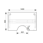 Pracovný stôl Motion Ergo, PO, 3S, 140x61-128x90 cm, buk/čierna
