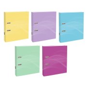Zakladač pákový DONAU, 70 mm, 5 pastelových farieb, 10ks