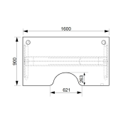 Pracovný stôl Motion Ergo, PO, 3S, 160x61-128x90 cm, buk/čierna