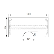 Pracovný stôl Motion Ergo, ZO, 3S, 180x61-128x90 cm, buk/čierna