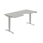 Pracovný stôl Motion Ergo, PO, 2S, 180x70,5-120,5x90 cm, sivá/sivá