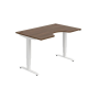 Pracovný stôl Motion Ergo, ZO, 3S, 140x61-128,x90 cm, orech/biela