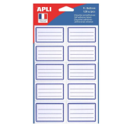 Školské štítky 36x56 mm modré 120ks